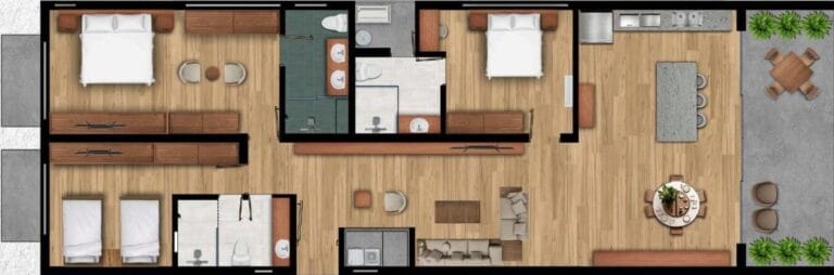 Model A floor plan