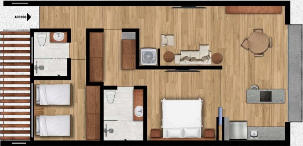 Model B floor plan