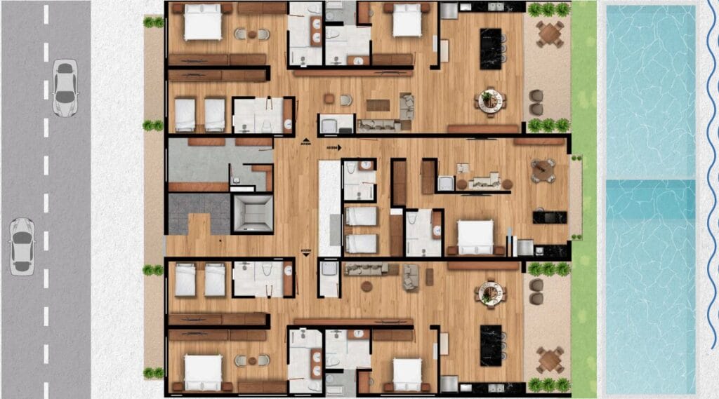 Building general floor plan